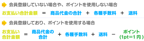 お支払いいただく金額